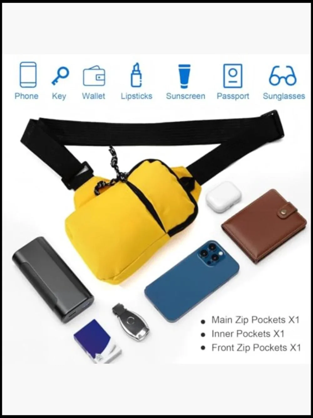 9 Pack Mini Sling Bags Waterproof Crossbody Backpack Travel Daypack Men Women
